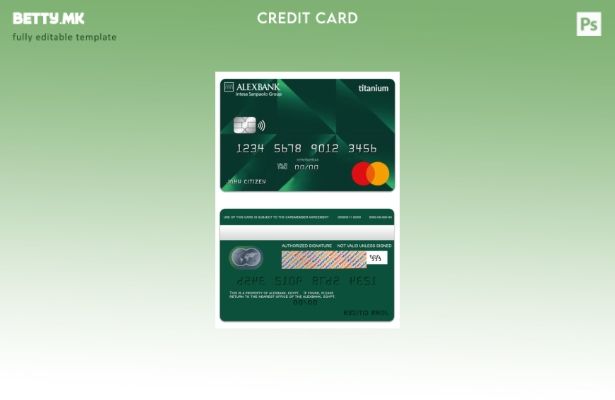 Модерен стил на Египет Алексбанк титаниум мастер картички шаблон